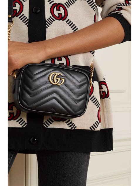 gucci marmont mini camera bag black|gucci marmont bag small size.